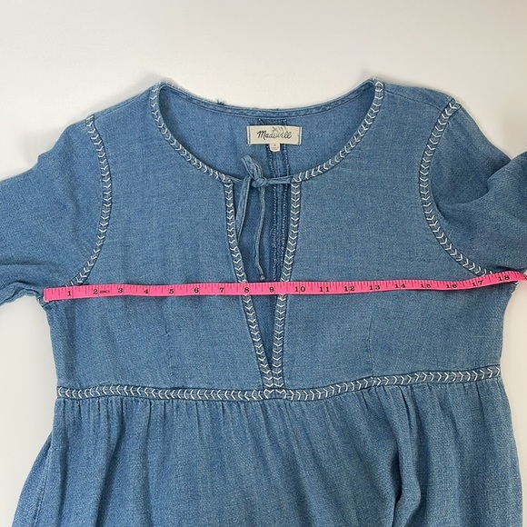 Madewell Indigo Peasant Dress Small - Picture 10 of 13